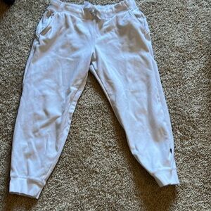 Athleta white sweat pants XL